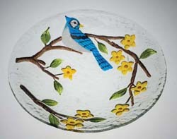 Evergreen Glass Design Bird Baths